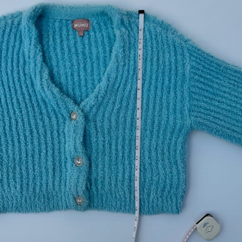 Show Me Your Mumu Clemmie Cardigan Blue Women’s Large Pastel Dopamine Dressing - Picture 8 of 16